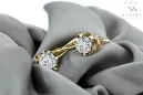 Des boucles d'oreilles Style vintage Zircon Or jaune 14 carats vec019y